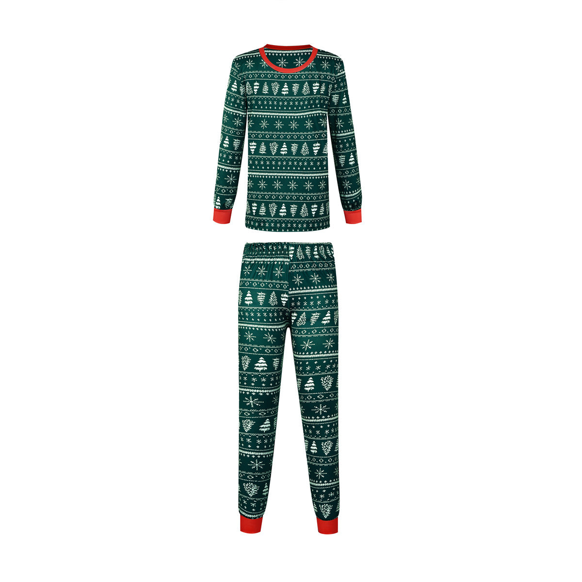 Forest green Christmas family matching pajamas set